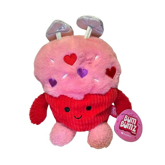 BumBumz Valentines Cramer Cupcake 7.5" SweetBumz Plush 2024 NEW - Picture 1 of 1